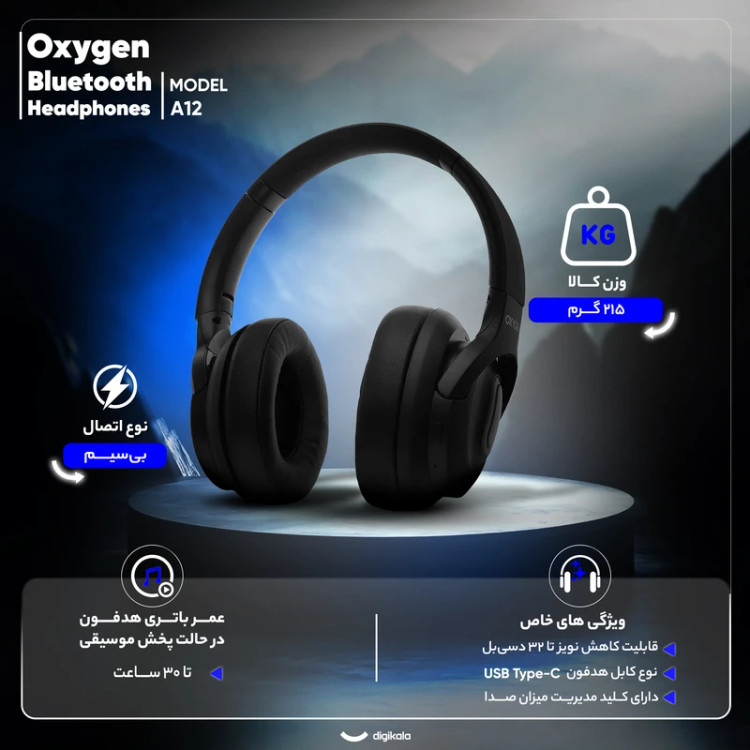 هدفون بلوتوثی اکسیژن مدل A12