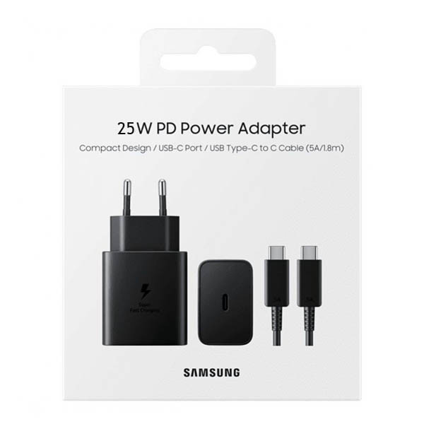 آداپتور سامسونگ 25 وات به همراه کابل USB-C