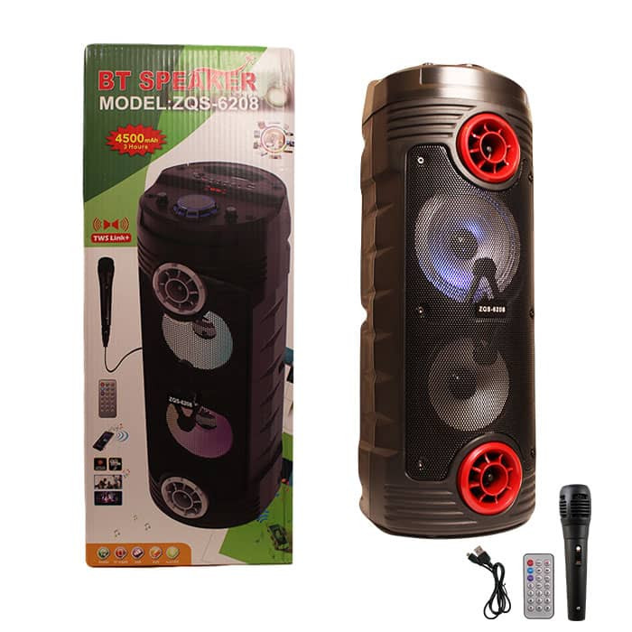 اسپیکر قابل حمل BT کیسیمو مدل ZQS-6208 میکروفون دار