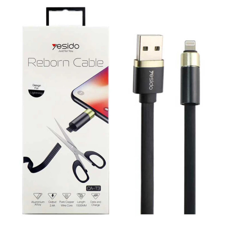 کابل تبدیل USB به لایتنینگ یسیدو مدل CA-T3 طول 1.5 متر