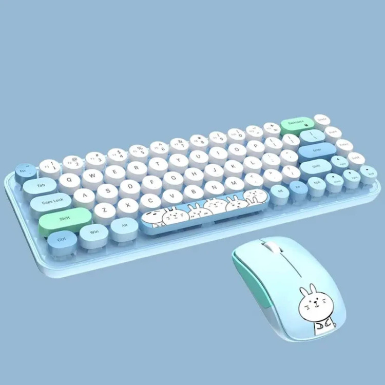 ماوس و کیبورد بی سیم مافی مدل I Bean Colorful-Blue