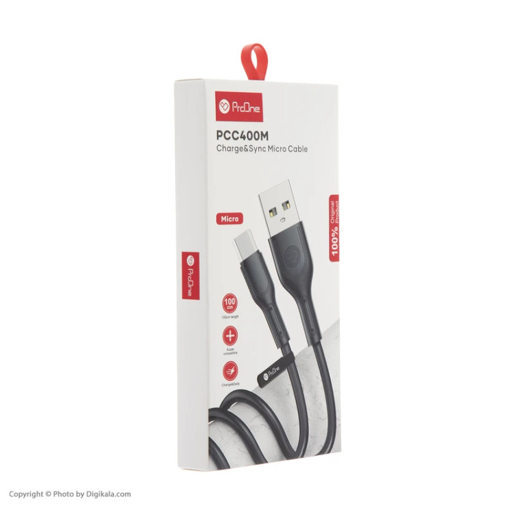 کابل تبدیل USB به microUSB پرووان مدل PCC400M طول 1 متر
