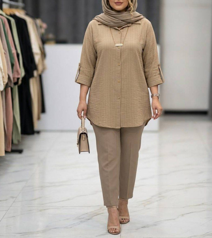 مانتو شومیزی آستین سهربع