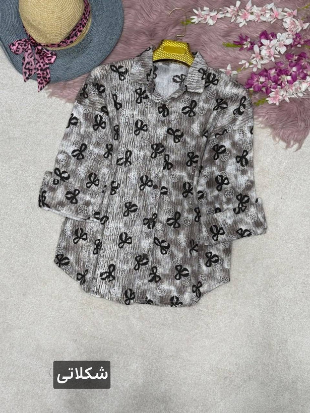 شومیز نگینی پاپیونی