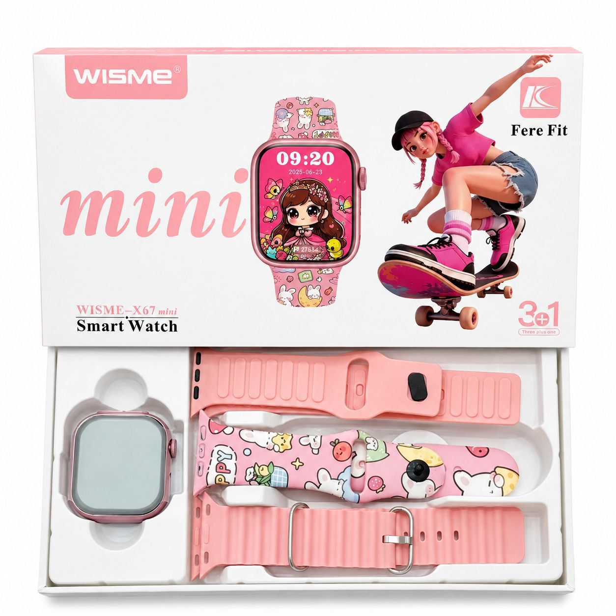 ساعت هوشمند Wisme-X67 mini طرح دخترانه