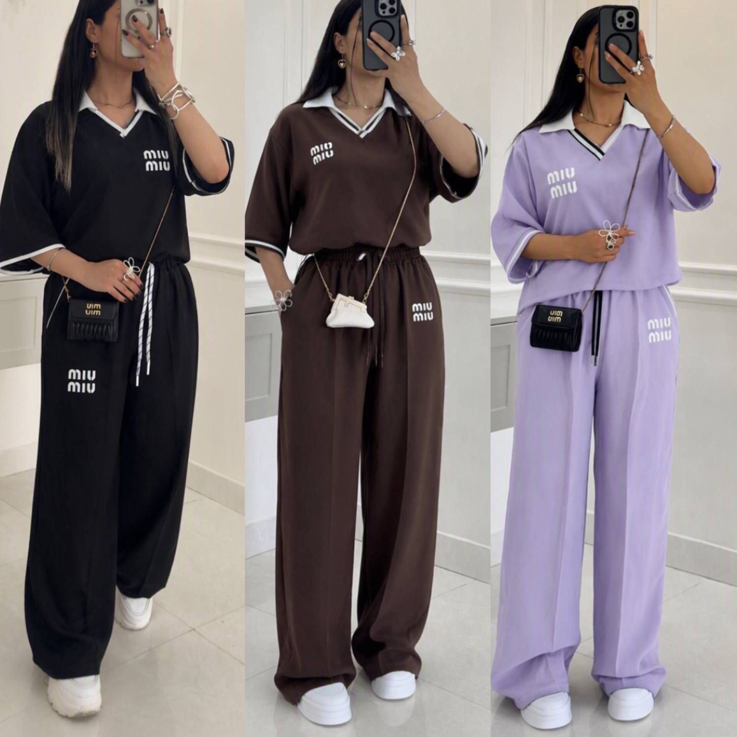 ست تیشرت شلوار miu.miu